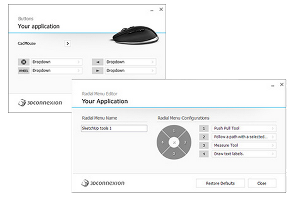 3Dconnexion mouse CadMouse Myš 3Dconnexion CadMouse