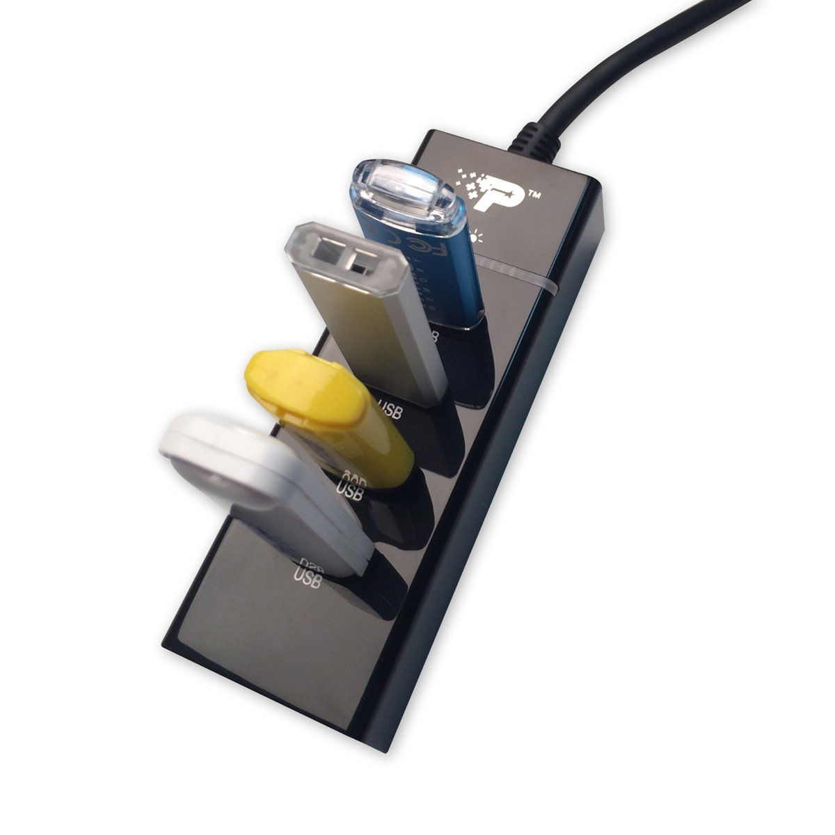Easily connect four flash drives