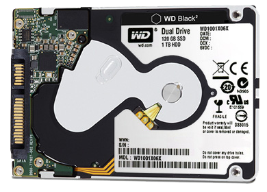 WD 2.5" Black2 Mobile 120GB SSD + 1000GB