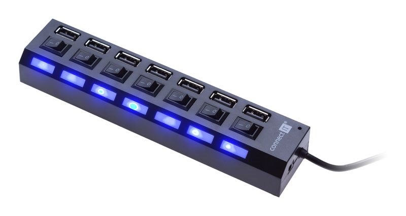 7-portový USB hub CONNECT IT Mighty switch 7-portový USB hub CONNECT IT Mighty switch