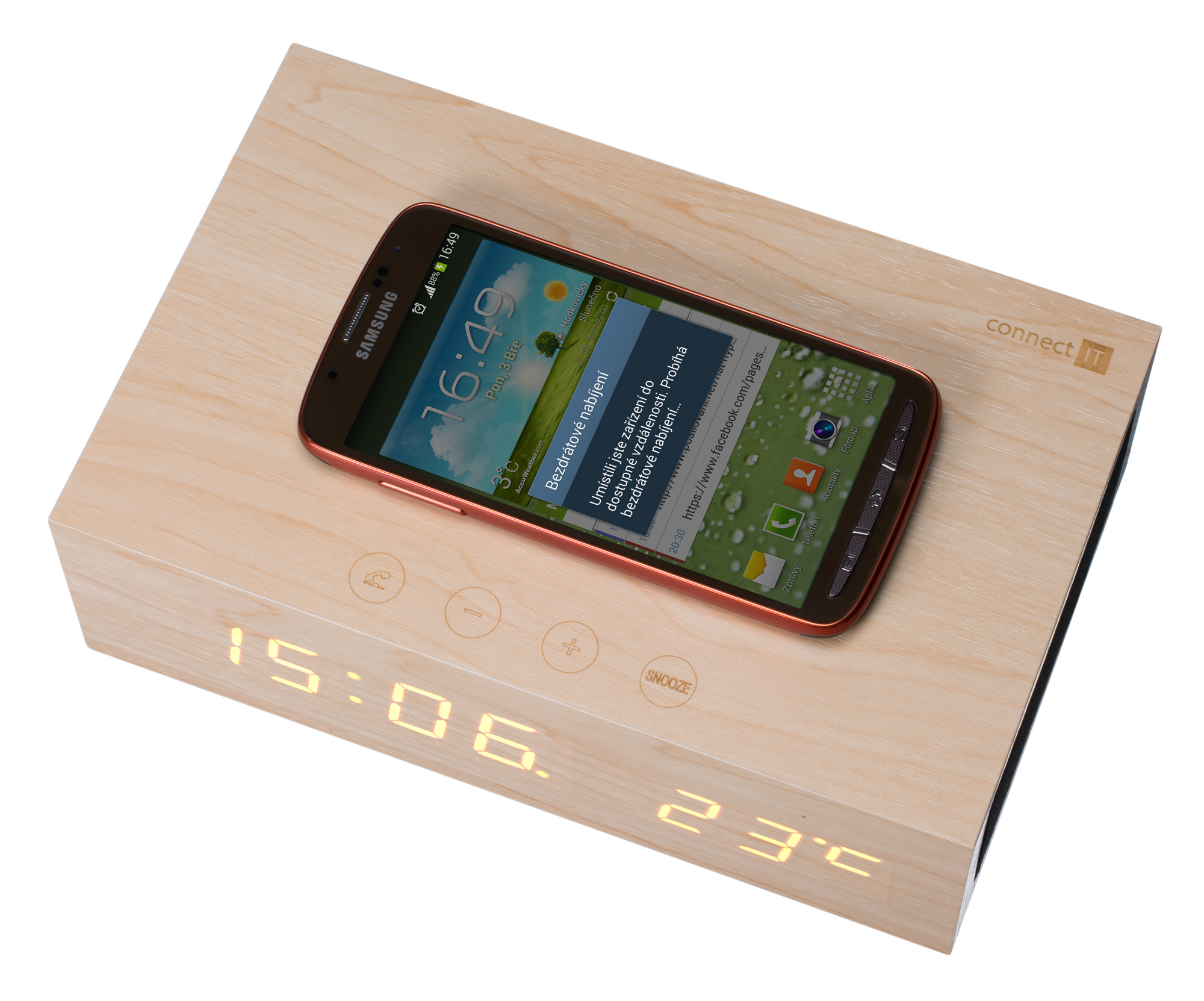 CONNECT IT Qi Alarm Clock with phone