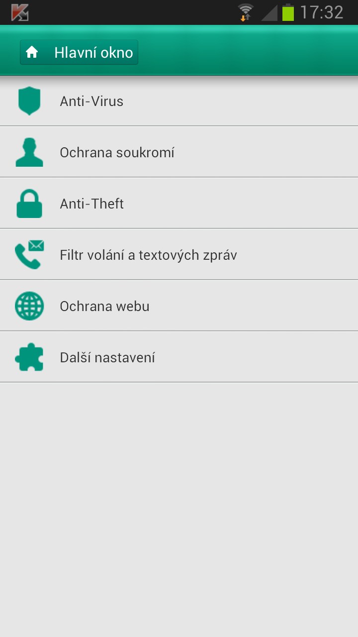 Kaspersky Internet Security pro Android CZ